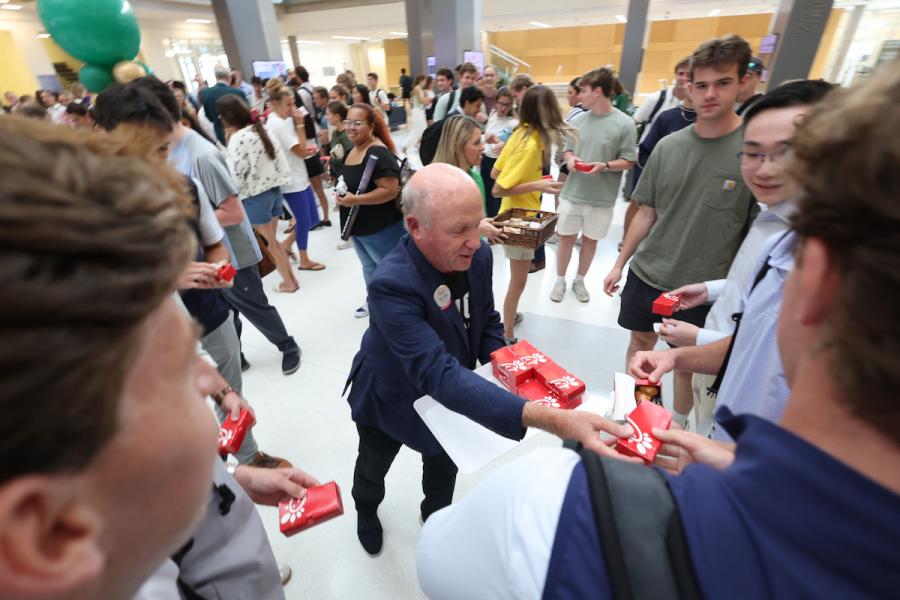 Chick-fil-A Chairman Dan Cathy meeting with students